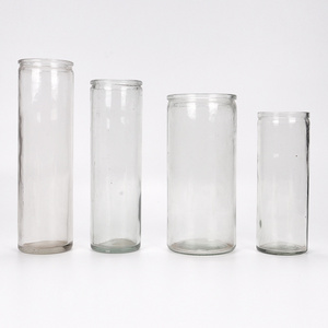 Wholesale Cheap Empty Clear Glass Candle Jars For Church Candle