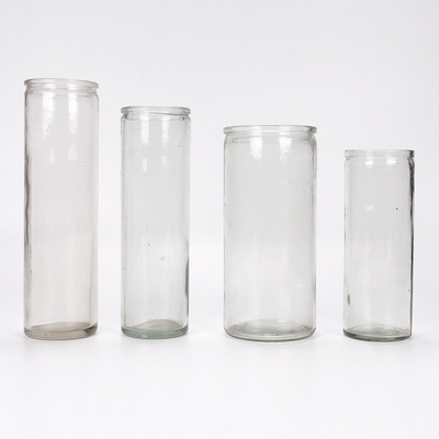 Wholesale Cheap Empty Clear Glass Candle Jars For Church Candle