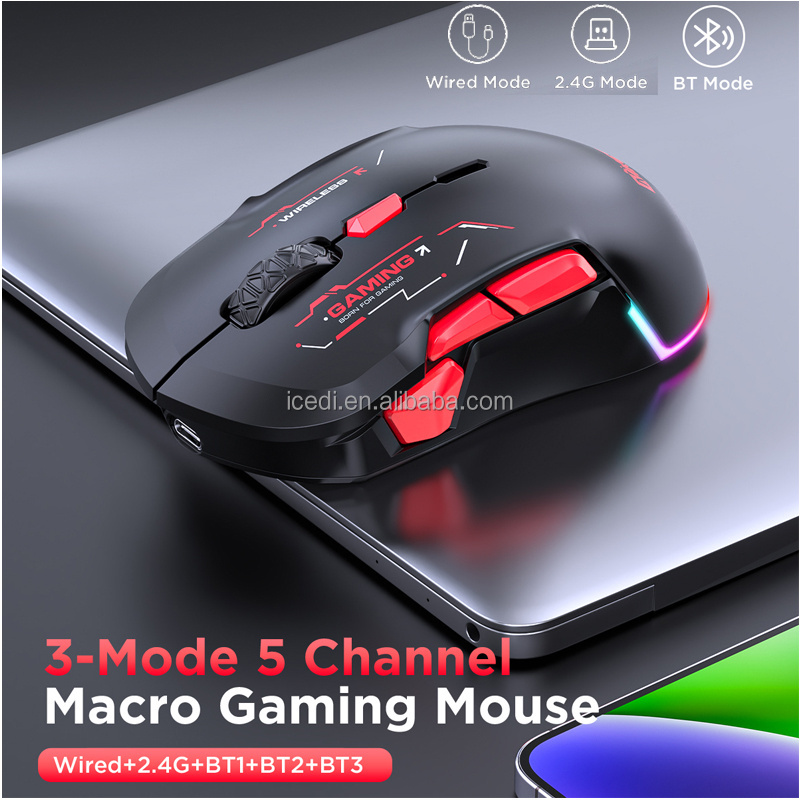 Wholesale LAPTOP Deluxe Left Hands Mouse 20G Acceleration  Deluxe 10D RGB Gamer Mice Computer Mouse