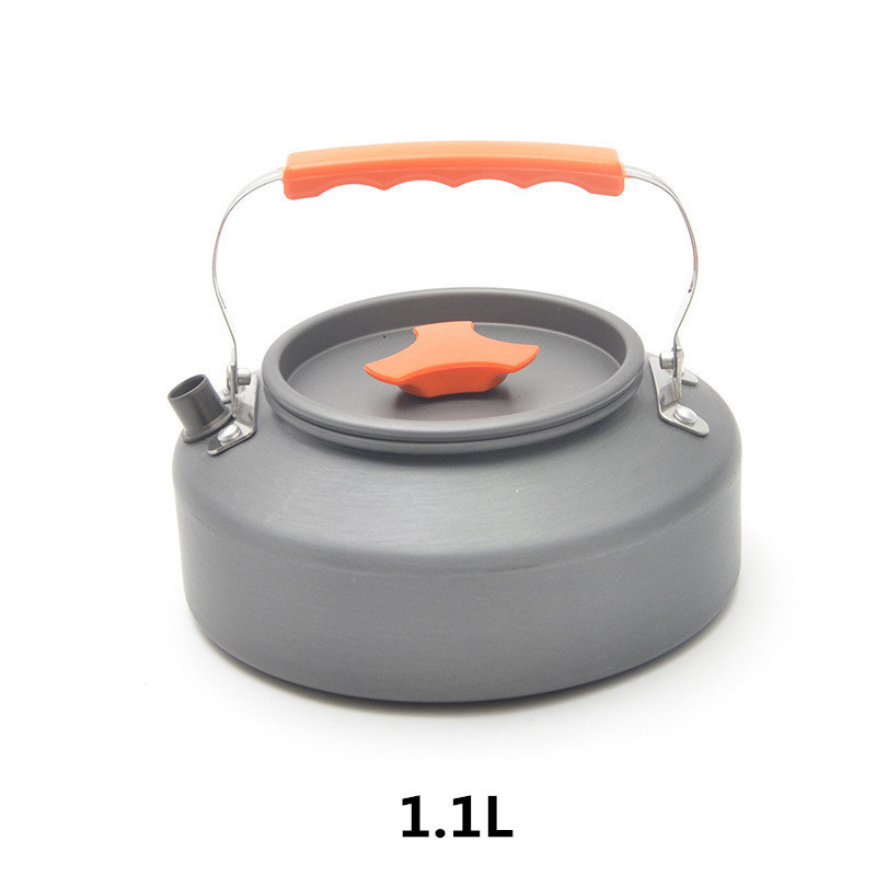 Aluminium Camping Kettle Camping Tableware Cookware Cooking Kit for Picnic Travel Hiking 1.1L/1.6L Outdoor Coffee Kettle