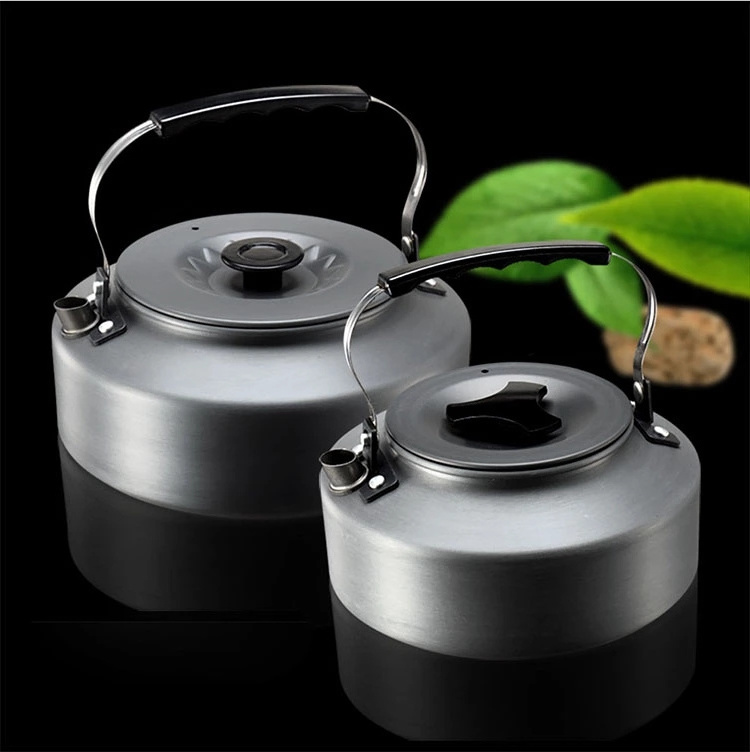 Aluminium Camping Kettle Camping Tableware Cookware Cooking Kit for Picnic Travel Hiking 1.1L/1.6L Outdoor Coffee Kettle