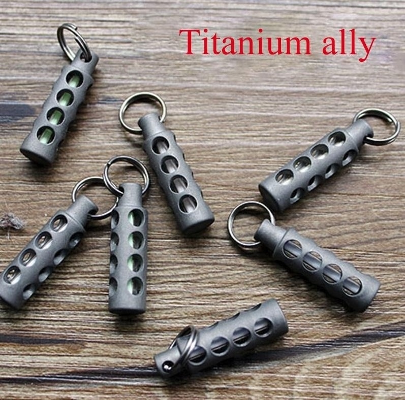 NEW Automatic FlashinLight Keychain Titanium Tritium Self-luminous Fluorescent Tube Glow Luminous Light Emergency Survival Tools