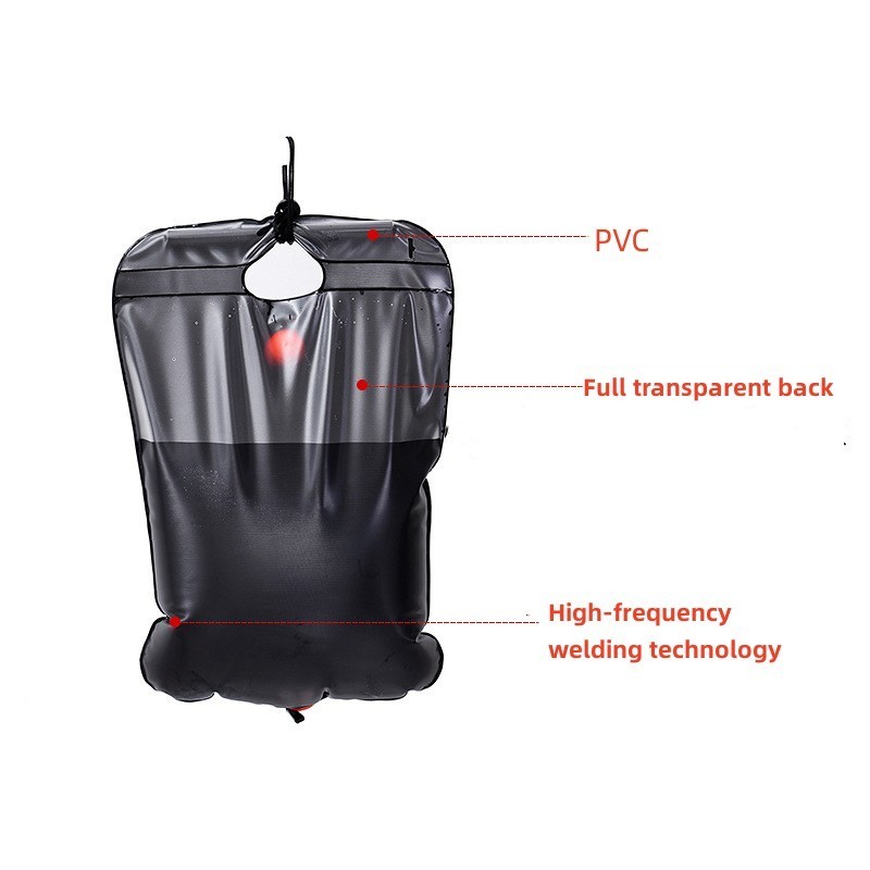 20L Portable Camping Shower Bag 5 Gallons Transparent PVC Bucket Outdoor Solar Water Heater For Travel, Car, Camping, Hiking