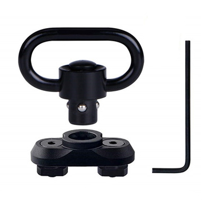 1.25'' QD Sling Swivel Mount Heavy Duty Quick Detach Push Button Swivels Strap Quick Detach Release Loop