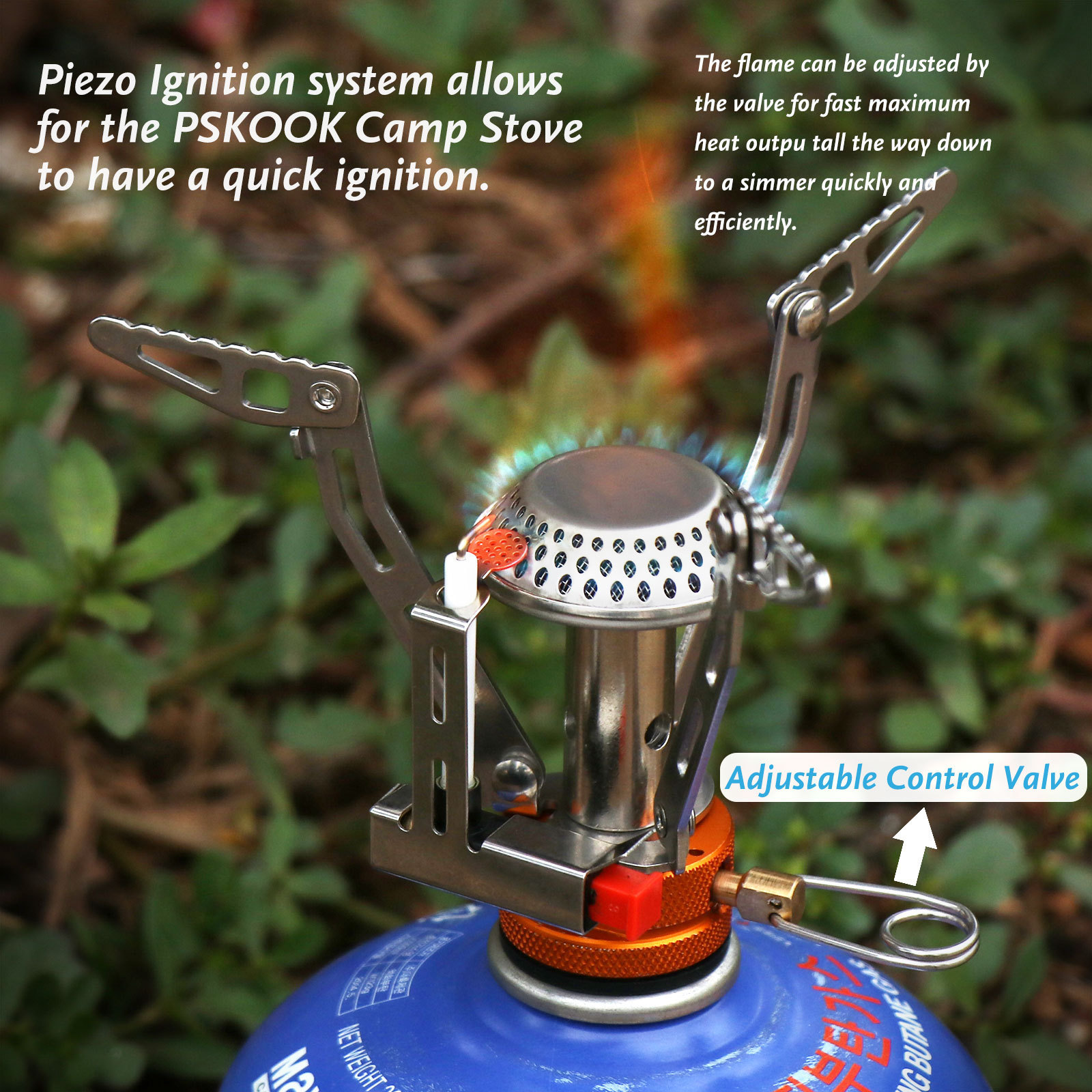 Camping Cookware Foldable Gas Stove Light Weight Stainless Steel Cooker Gas Burner Mini Outdoor Camping Stoves Accessories