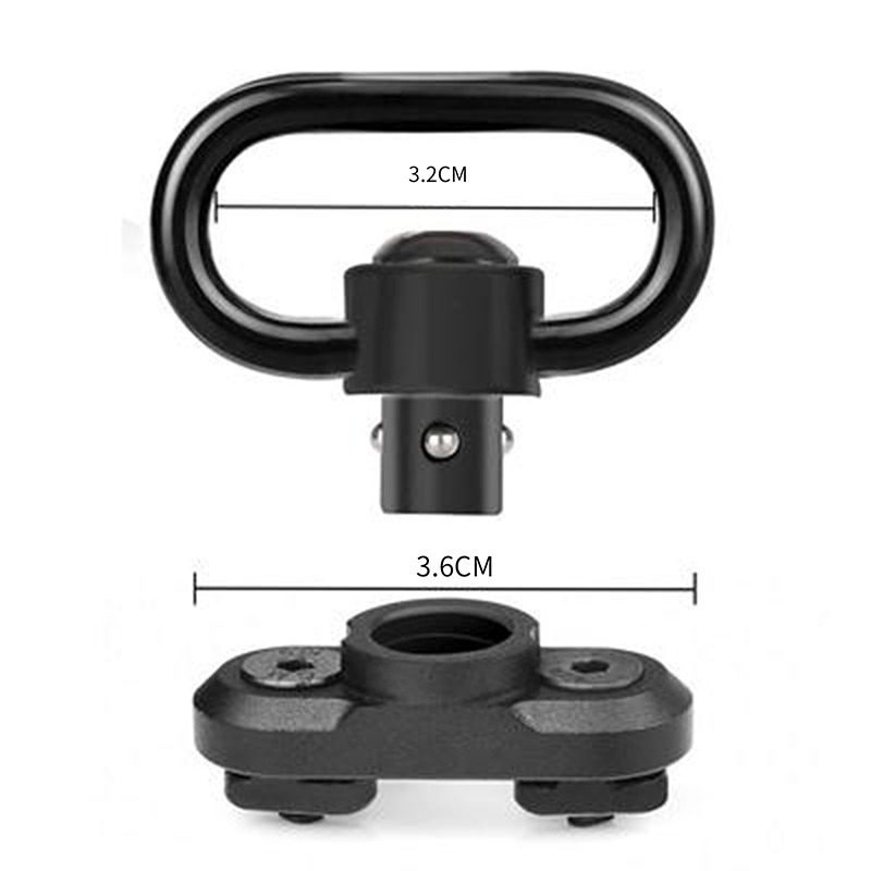 1.25'' QD Sling Swivel Mount Heavy Duty Quick Detach Push Button Swivels Strap Quick Detach Release Loop