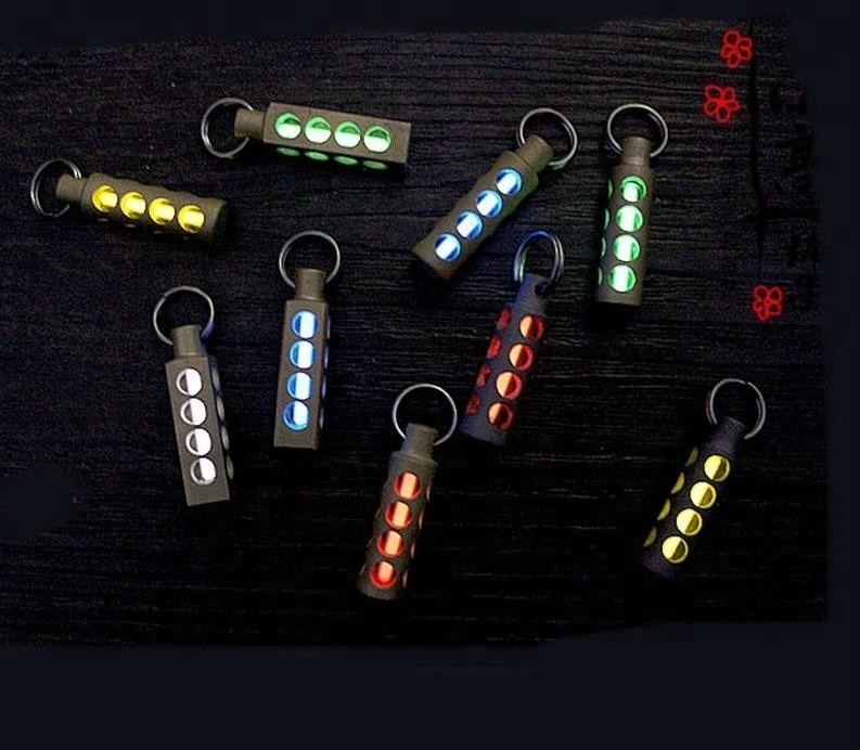 NEW Automatic FlashinLight Keychain Titanium Tritium Self-luminous Fluorescent Tube Glow Luminous Light Emergency Survival Tools