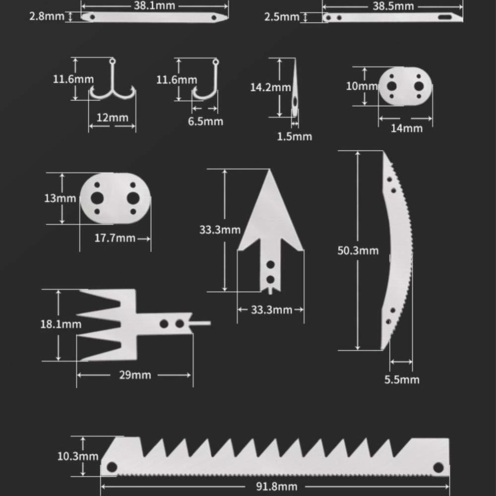 EDC 22 In 1 Fishing Gear Credit Card Multi-Tool Survival Fishing Card Outdoor Emergency Camping  Hunting Hiking EDC Kit