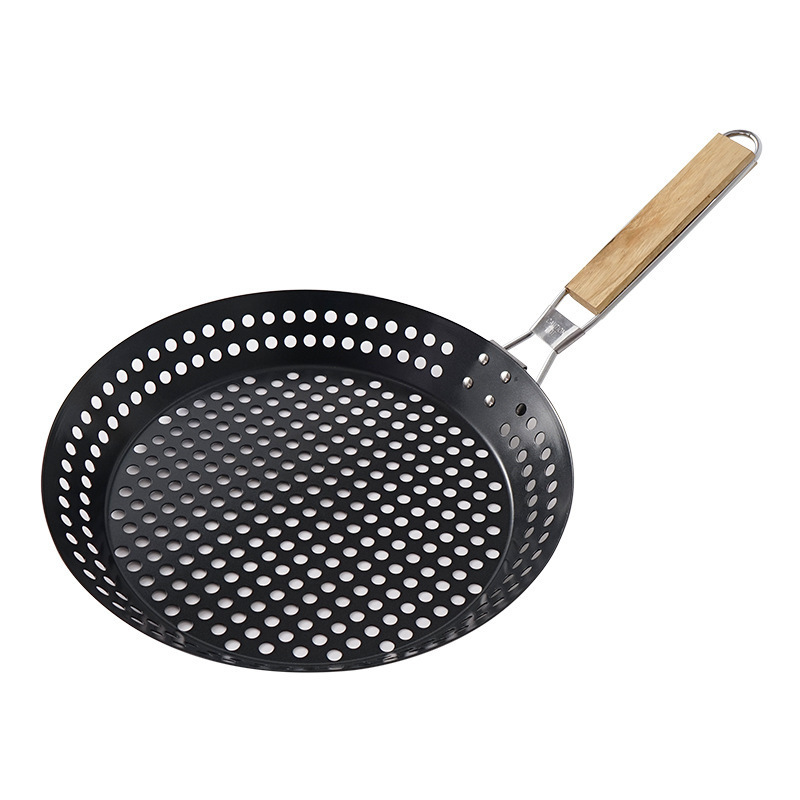 Outdoor BBQ Folding Non-stick Frying pan  Folding Round Barbecue Plate Camping Multifunctional Grilled Steak Barbecue Plate