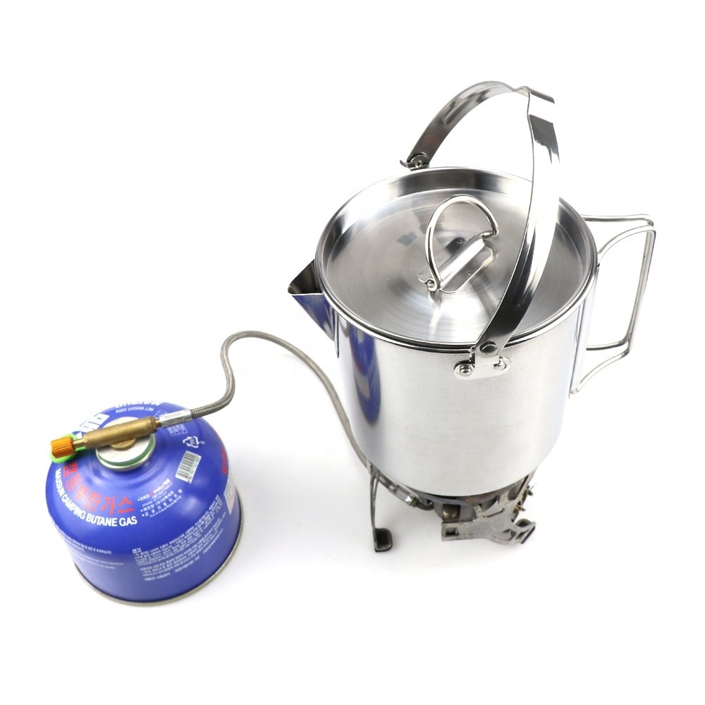 Outdoor Hiking Portable Cookware Survival  Kettle 1.2L Water TeaPot Coffee Pot for Camping