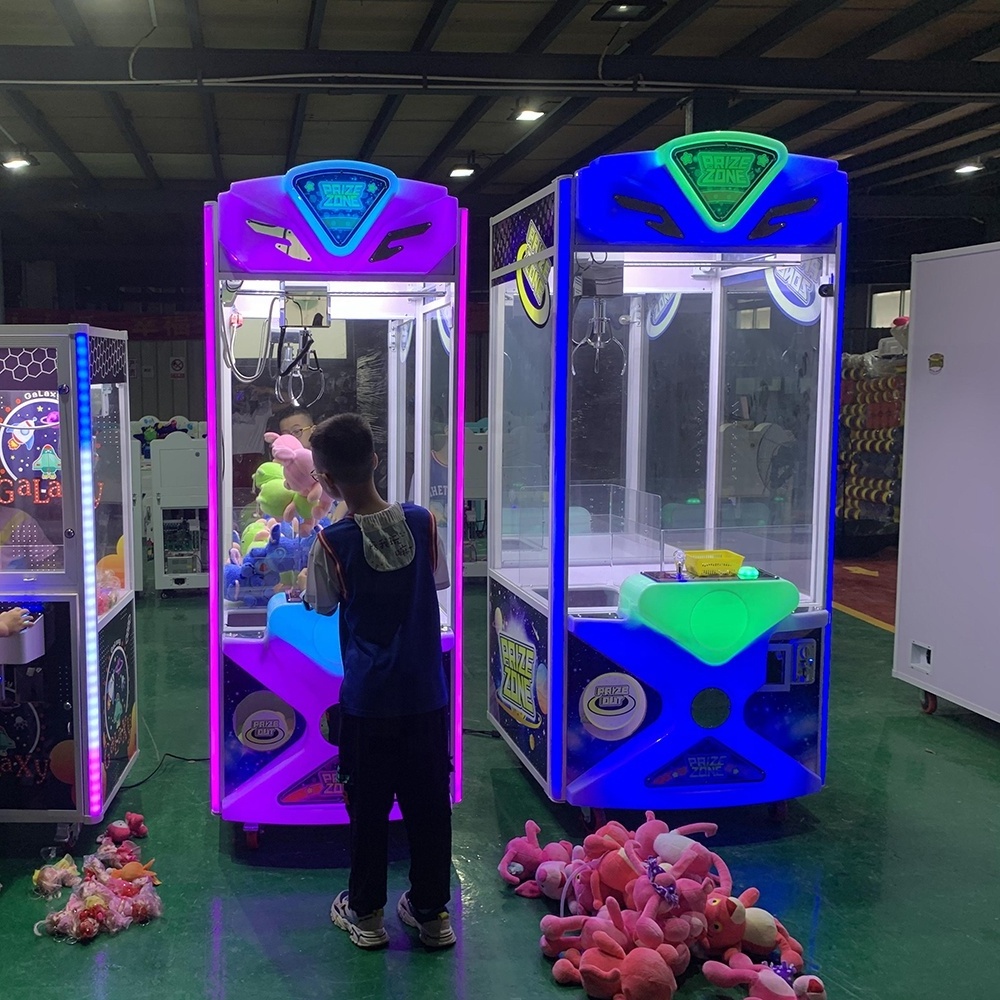 2022 High Quality Prize Zone Toy Catcher LED Crane Claw Machine For Sale