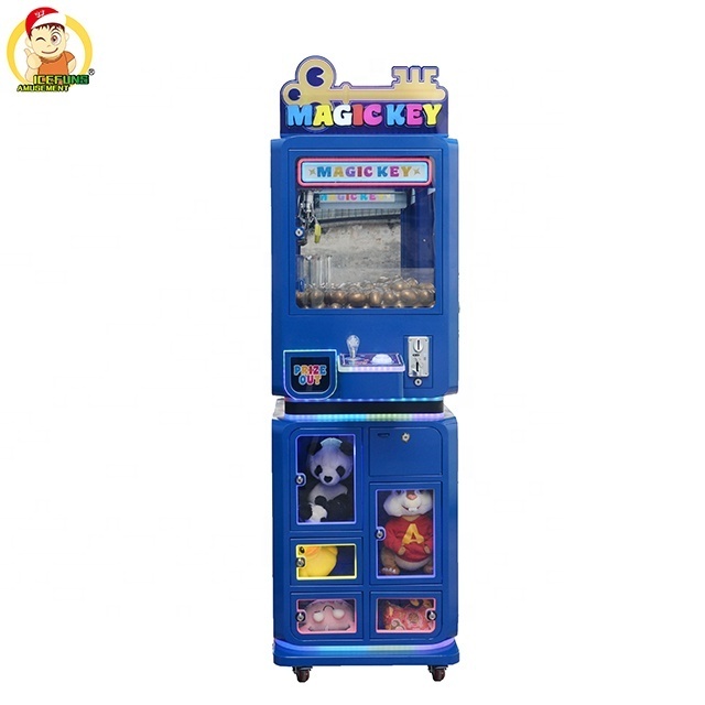 High Earning Find The Key Crane Claw Machine Token Game in the Arcade