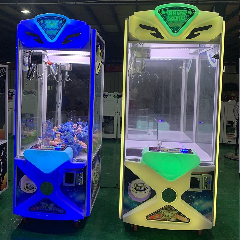 2022 High Quality Prize Zone Toy Catcher LED Crane Claw Machine For Sale