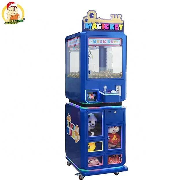 High Earning Find The Key Crane Claw Machine Token Game in the Arcade