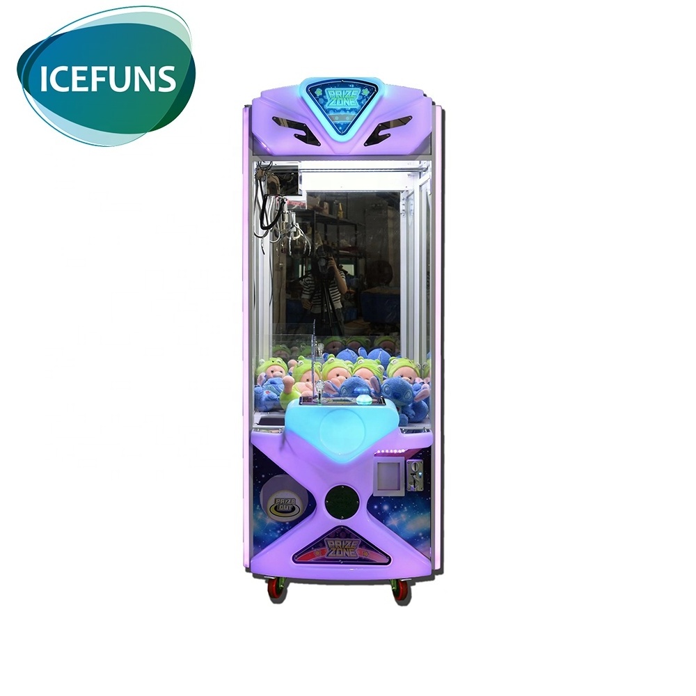 2022 High Quality Prize Zone Toy Catcher LED Crane Claw Machine For Sale