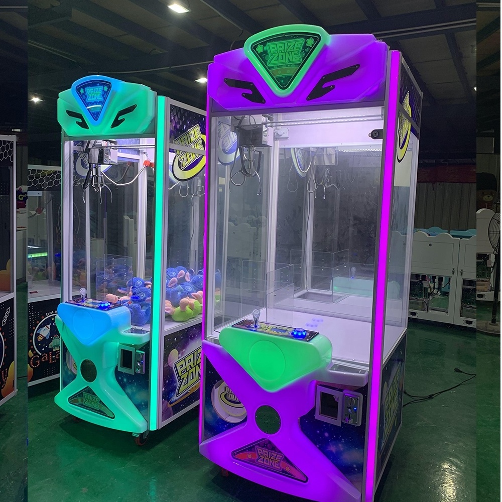 2022 High Quality Prize Zone Toy Catcher LED Crane Claw Machine For Sale