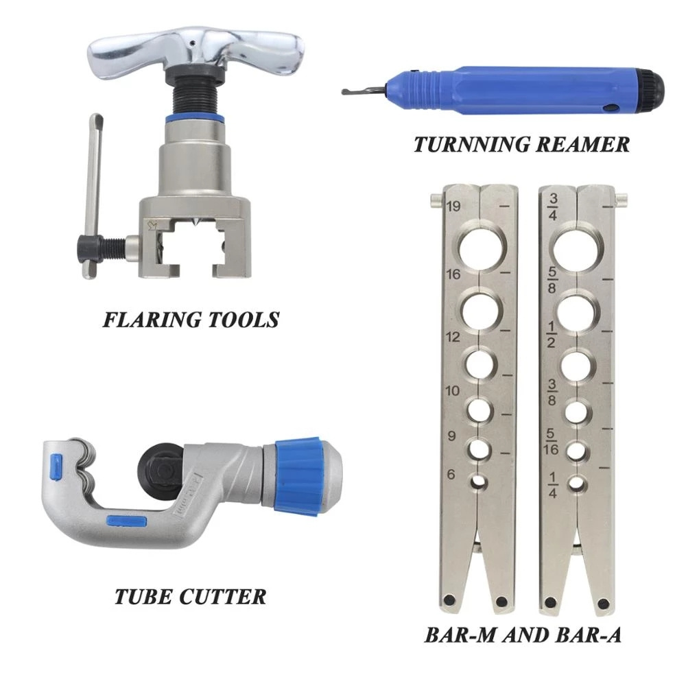 Pipe Flaring Kit Brake Fuel Tube Repair Flare Kit With Cutter Bending Tool