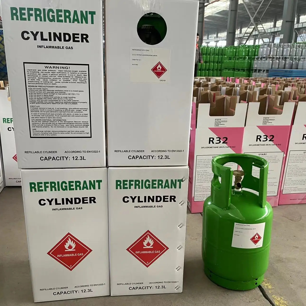 Hot selling refrrigerant gas r134A Refrigerant gas 30lb