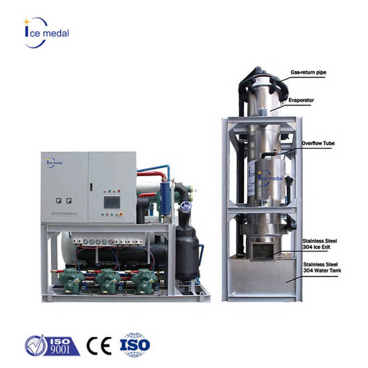 Icemedal IMT10 10t/day industrial tube ice machine for ice factory crystal  new ice tube maker machine mesin es kristal