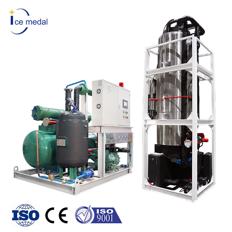 Icemedal IMT10 10t/day industrial tube ice machine for ice factory crystal  new ice tube maker machine mesin es kristal