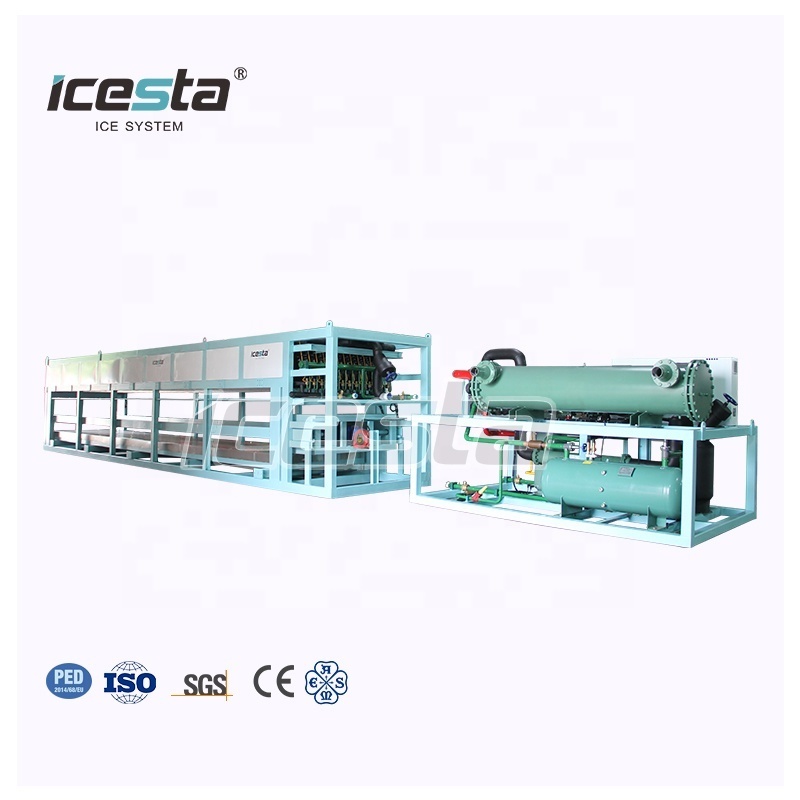 Customized ICESTA automatic 1t 2t 3t 5t 8t 10t 15t 20t 25t 30t 40t industrial Ice block making machine