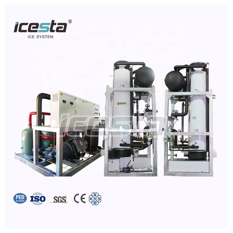 Icesta High reliable hollow Solid ice tube 1t 5t 10t 20t 30t 60t industrial tube ice making machine for philippines ice plant