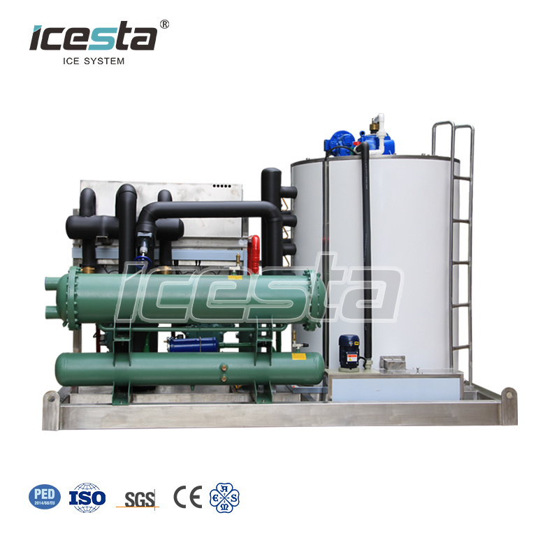 Icesta High reliable high quality Energy saving 1t 2t 3t 5t 10t 15t 20t 25t 30t Seawater flake ice machine for boat