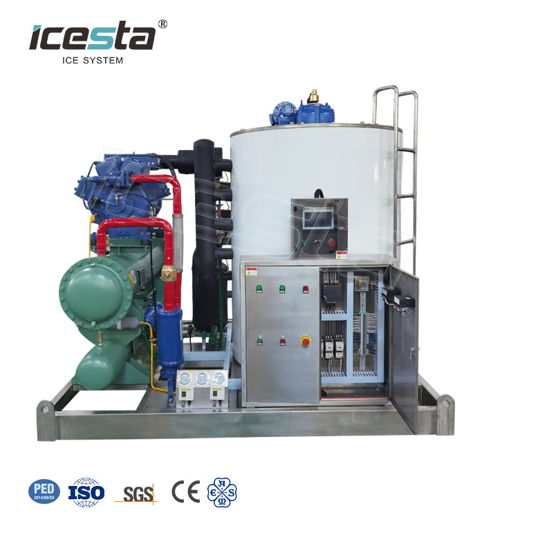 Icesta High reliable high quality Energy saving 1t 2t 3t 5t 10t 15t 20t 25t 30t Seawater flake ice machine for boat