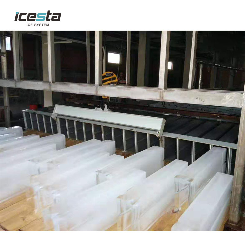 ICESTA Commercial Block making machines Brine refrigeration system machine bloc de glace