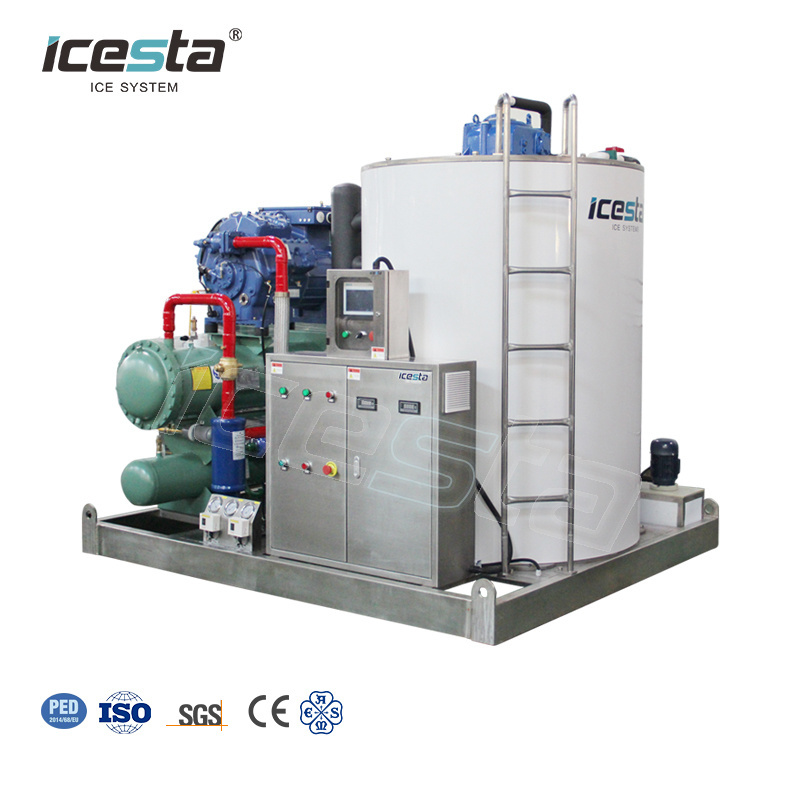 Icesta High reliable high quality Energy saving 1t 2t 3t 5t 10t 15t 20t 25t 30t Seawater flake ice machine for boat