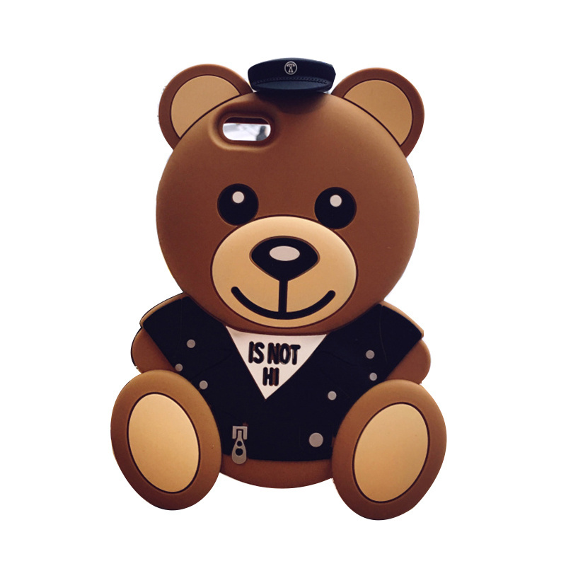 3D Cute Teddy Bear Silicone Mobile Phone for iphone 8 Case