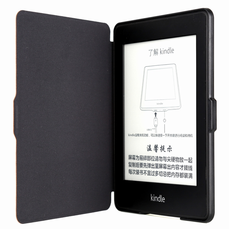 Light Luxury Canvas Vintage Flip Cover For Amazon Kindle Paperwhite 4 Leather Case