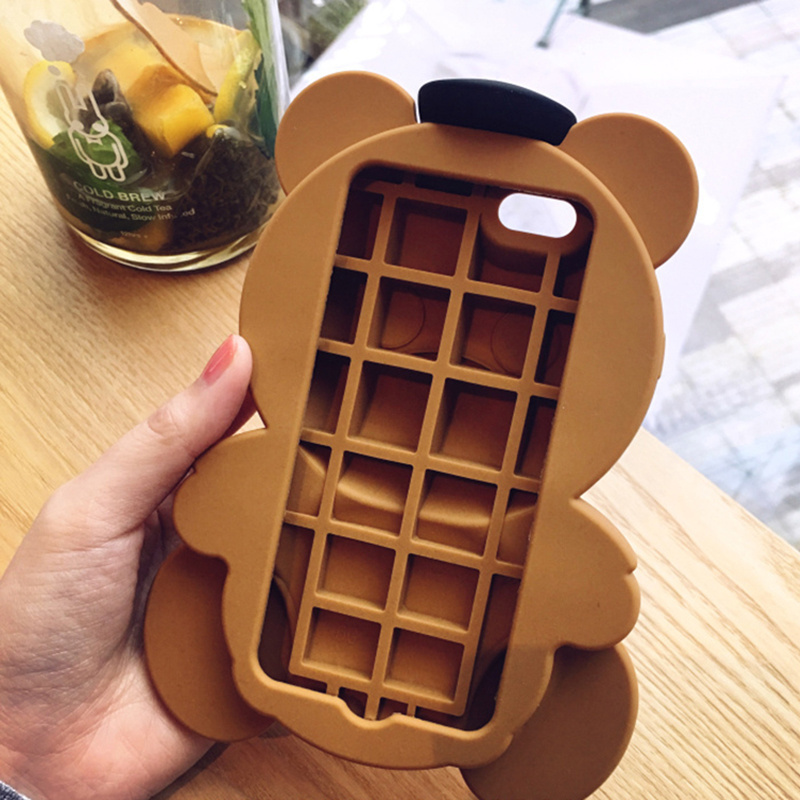 3D Cute Teddy Bear Silicone Mobile Phone for iphone 8 Case