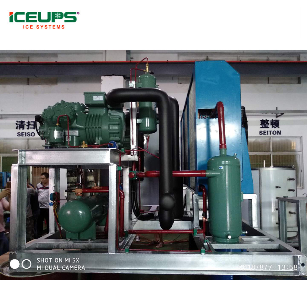 ICEUPS dry ice flake making machine 10t with eco-friendly R404a refrigerant