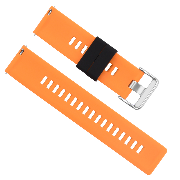 18mm 20mm 22mm two tone silicone watch band quick release spring bar watch strap