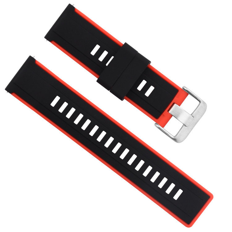 18 20 22mm Silicone watch strap watch strap square loop For Sports Smart Watch