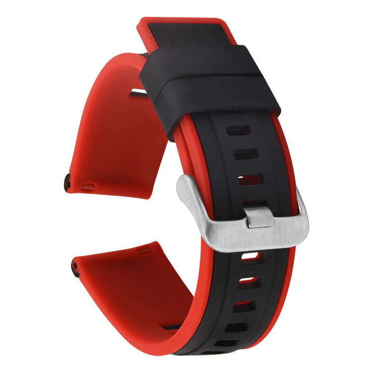 18 20 22mm Silicone watch strap watch strap square loop For Sports Smart Watch