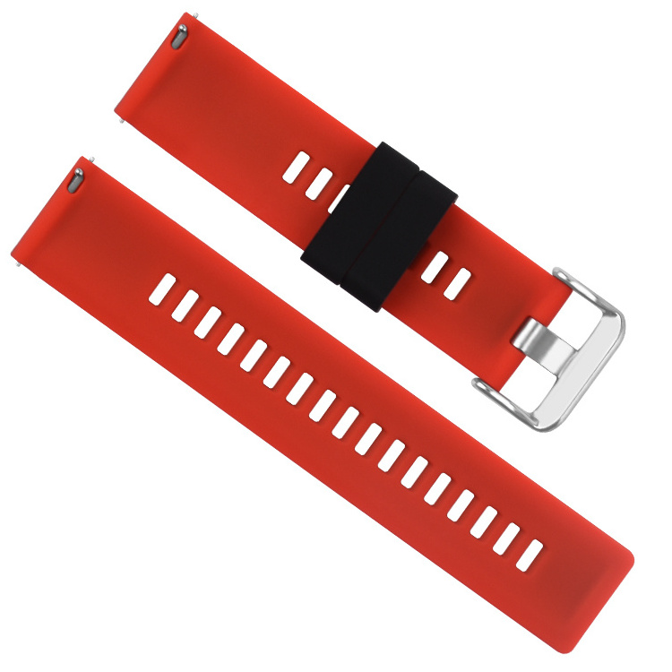 18 20 22mm Silicone watch strap watch strap square loop For Sports Smart Watch