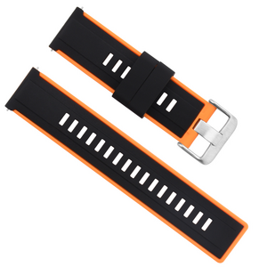 18mm 20mm 22mm two tone silicone watch band quick release spring bar watch strap