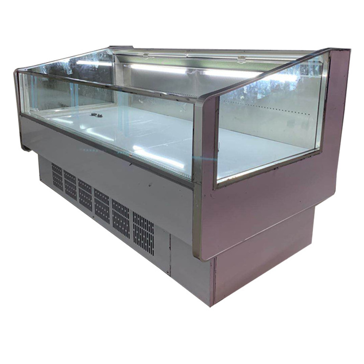 Customized commercial L shape fridge  cabinet Showcase meat deli display Refrigerator