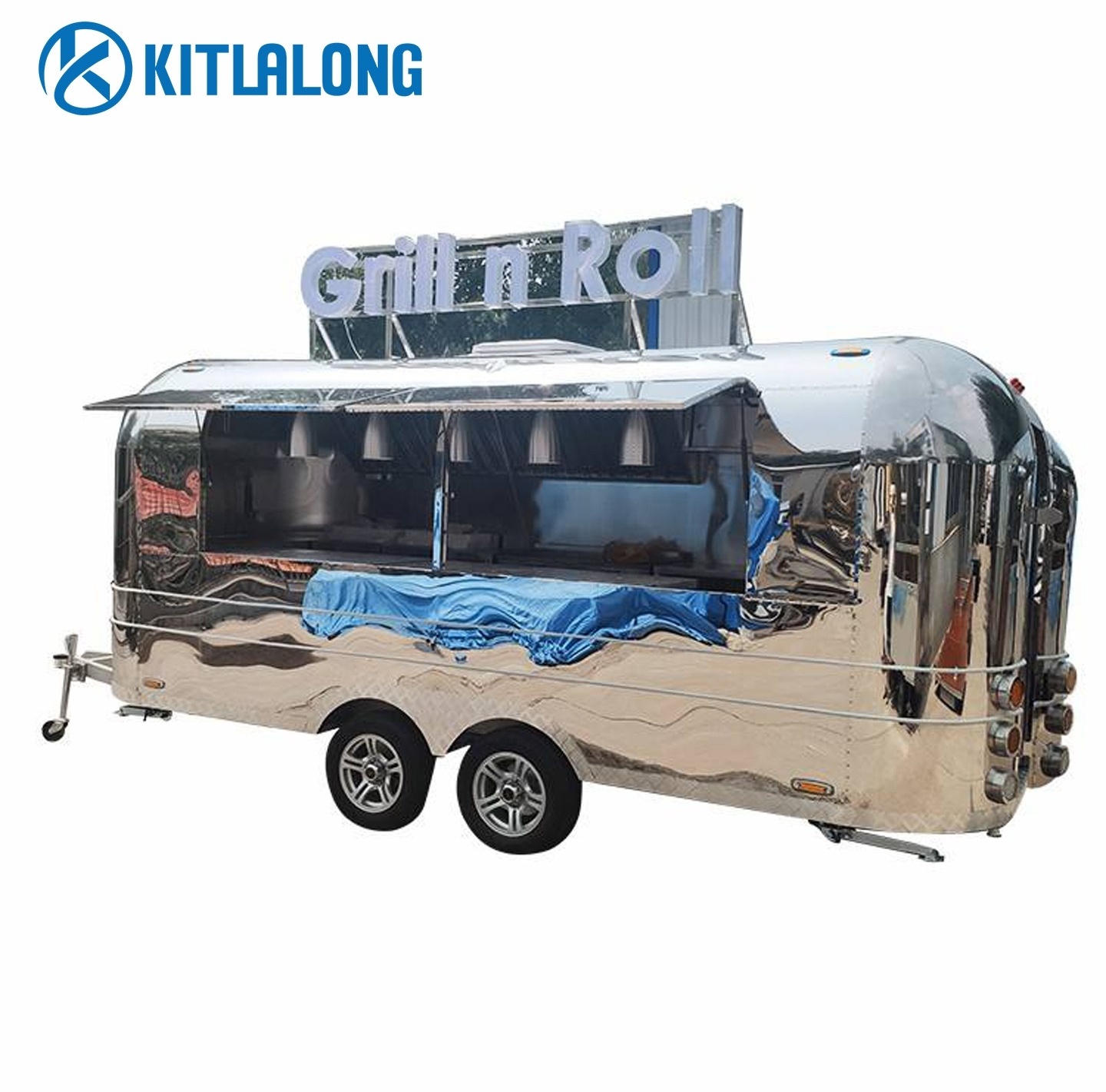 Kitlalong Popular Hot Dog Pizza Coffee Ice Cream Carts Mobile Food Trailer Fast Food Trailer Food Truck