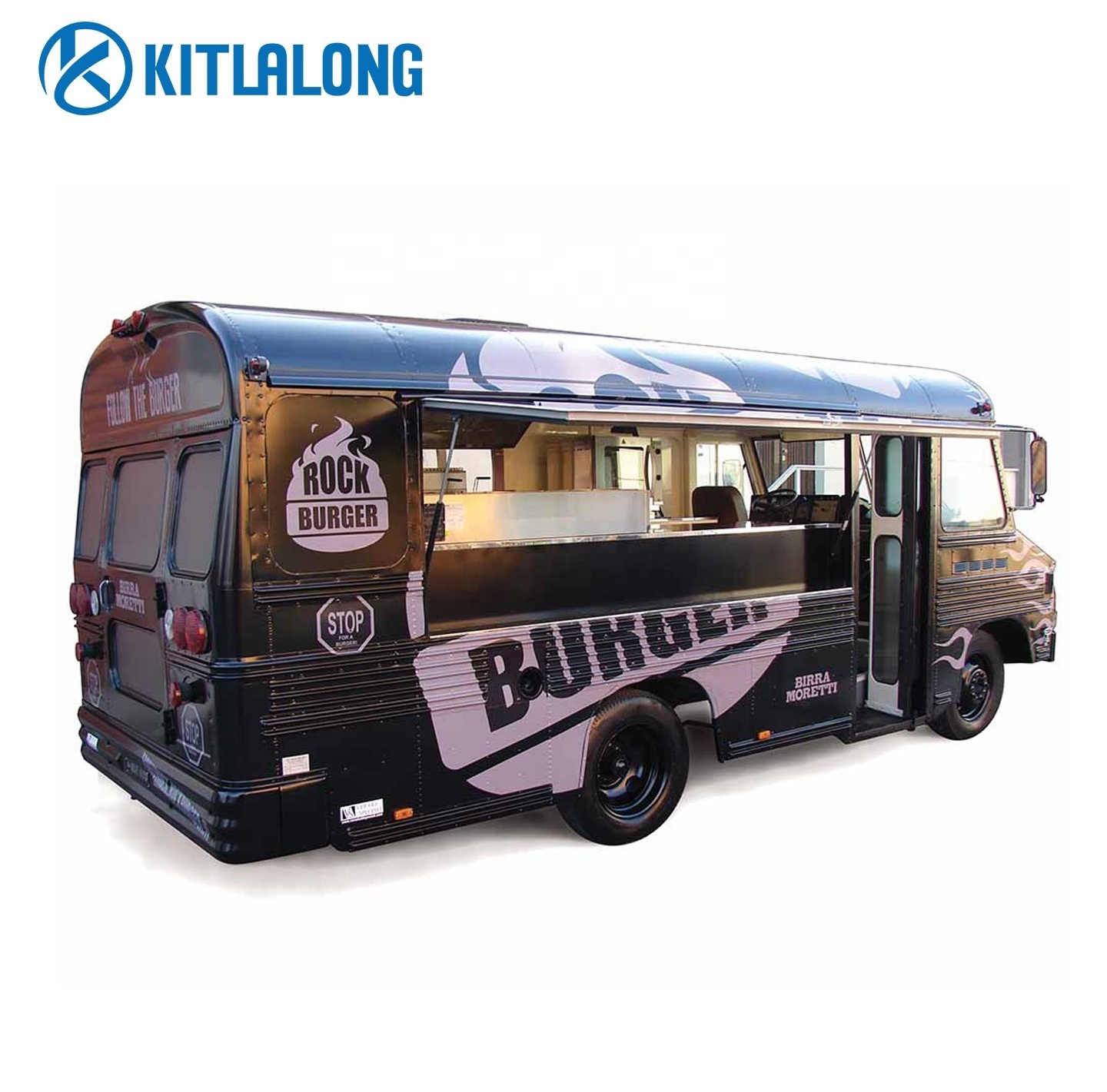 Kitlalong Hot Fast burger pizza shop snack kebab custom kitchen mobile coffee trucks food van truck with Food Truck