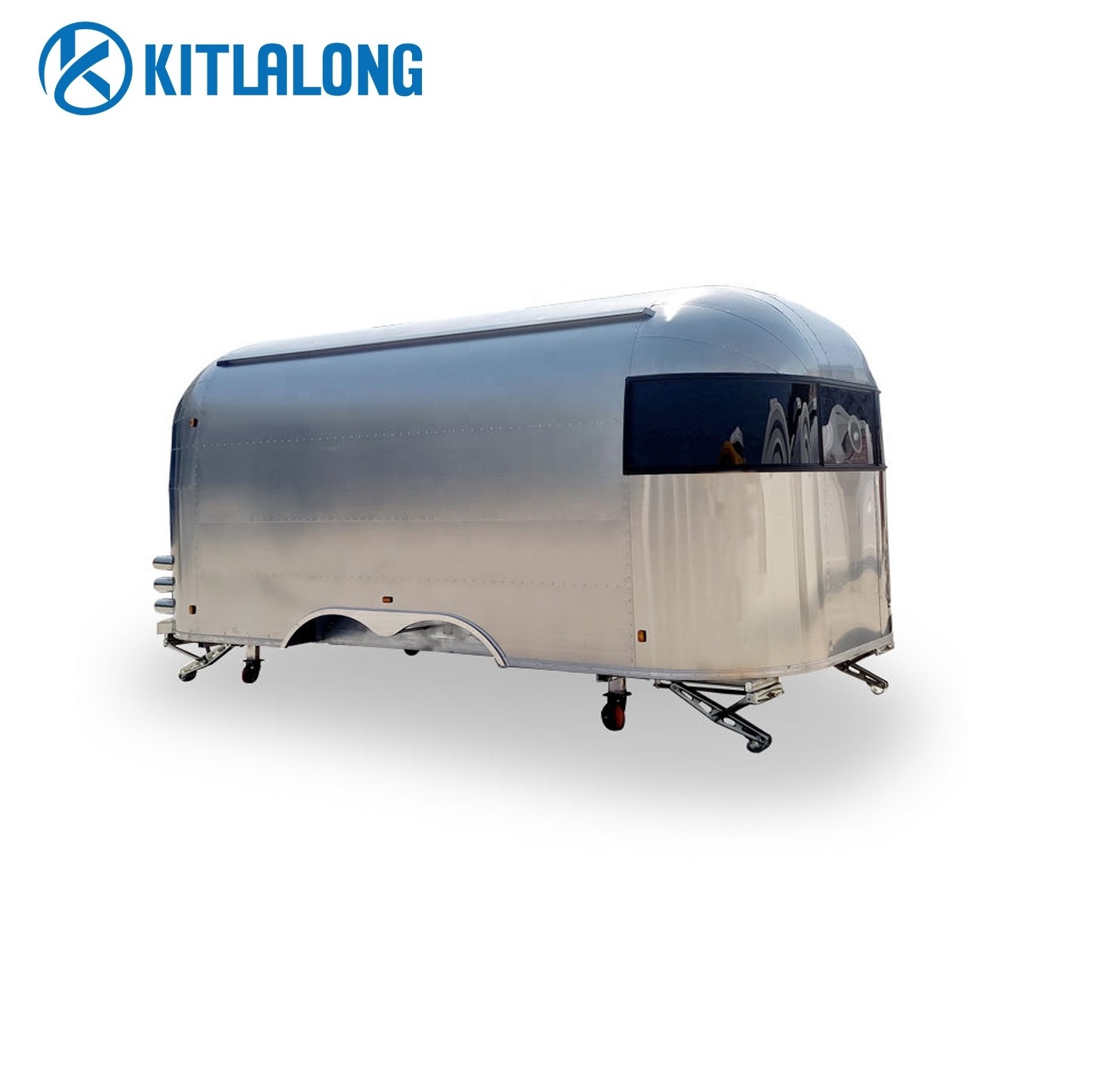 Kitlalong  Stainless Steel Food Cart Different Size Portable Bar Kiosk/Small Stainless steel juice Food Truck