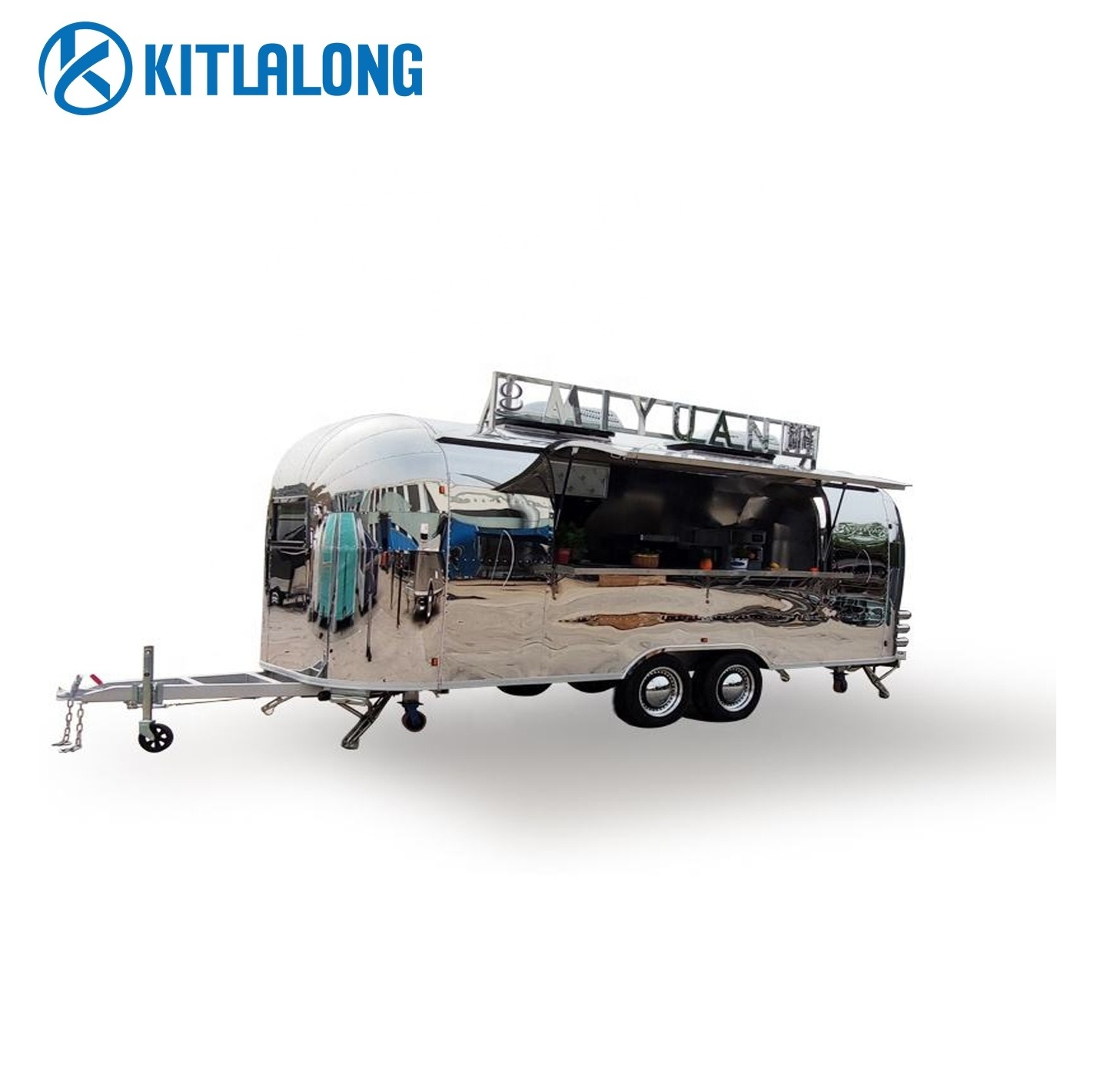 Kitlalong  Stainless Steel Food Cart Different Size Portable Bar Kiosk/Small Stainless steel juice Food Truck