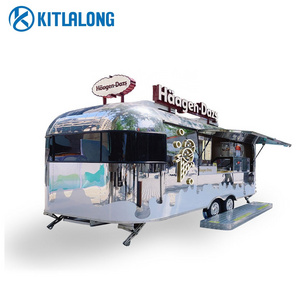 Kitlalong  Stainless Steel Food Cart Different Size Portable Bar Kiosk/Small Stainless steel juice Food Truck