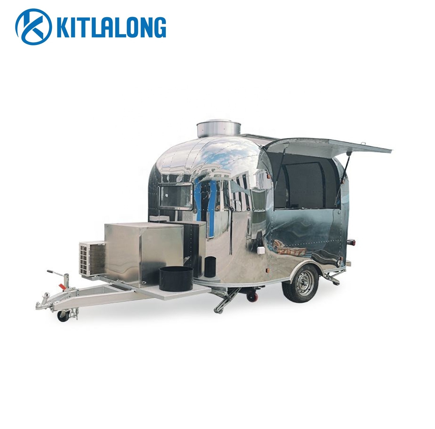 Kitlalong  Stainless Steel Food Cart Different Size Portable Bar Kiosk/Small Stainless steel juice Food Truck