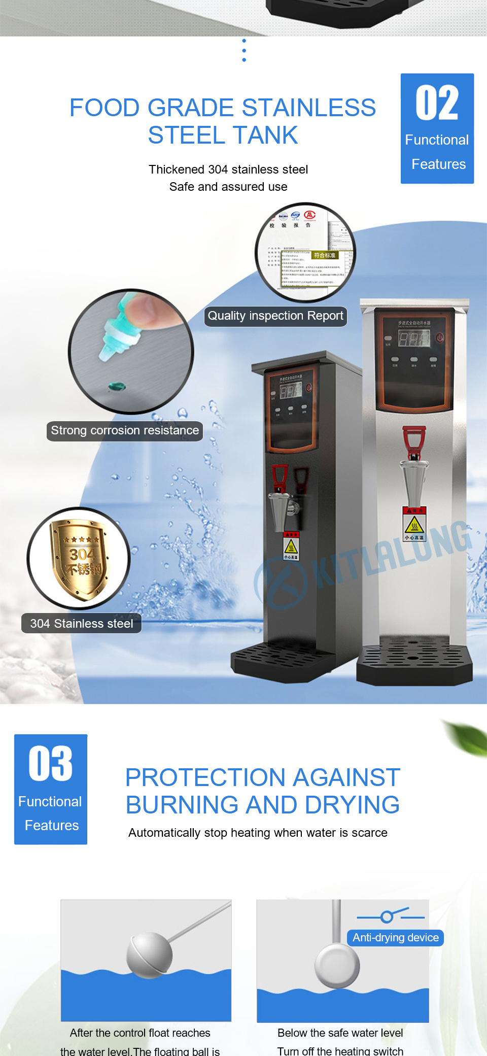 Commercial Bubble Tea Equipment MIlk Tea Coffee Shop Hot Water Boiler Automatic Stepping Electric Heating Machine