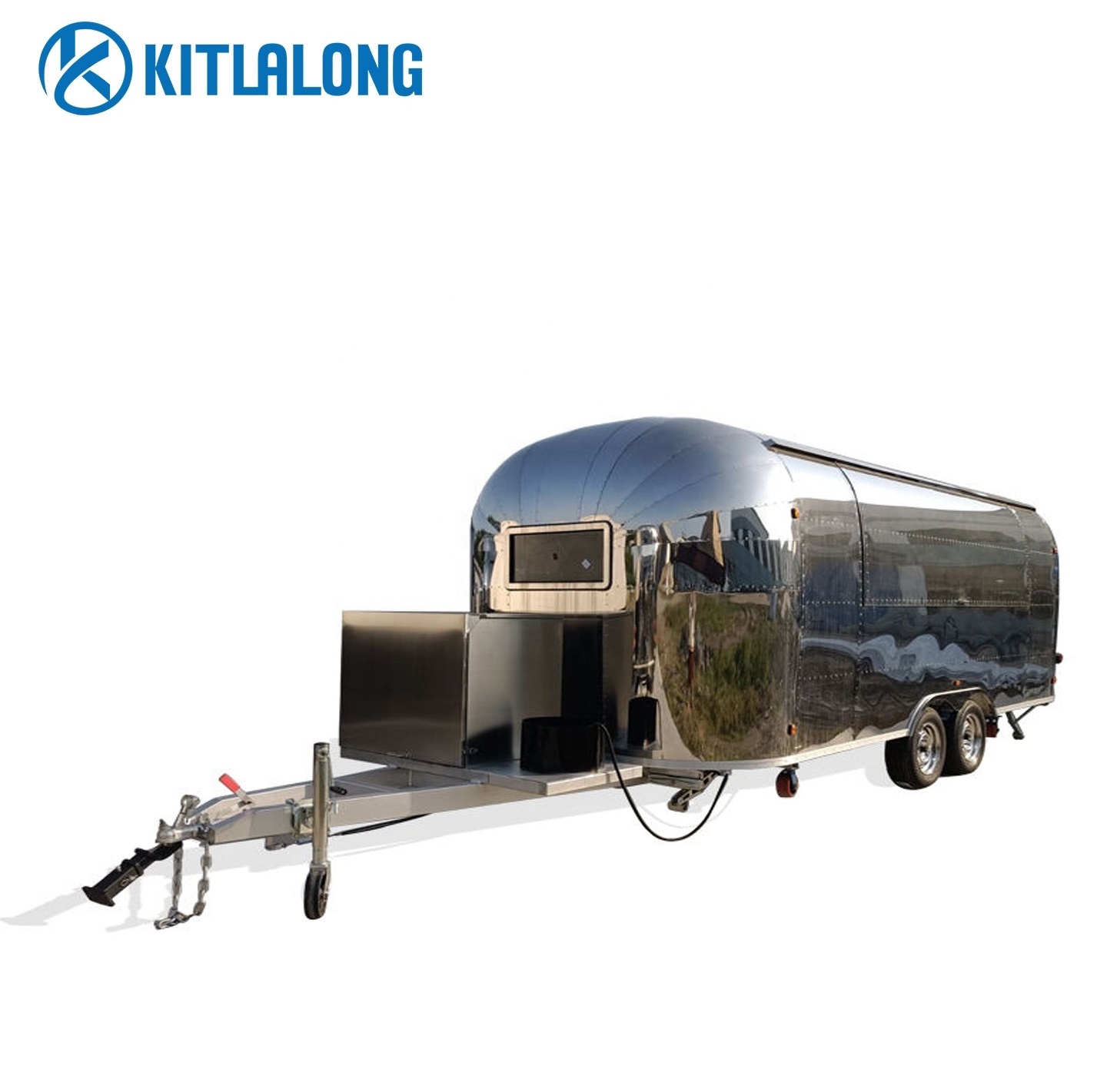 Kitlalong  Stainless Steel Food Cart Trailer ice cream cart hot dog coffee Truck Fully Equipped Food Truck