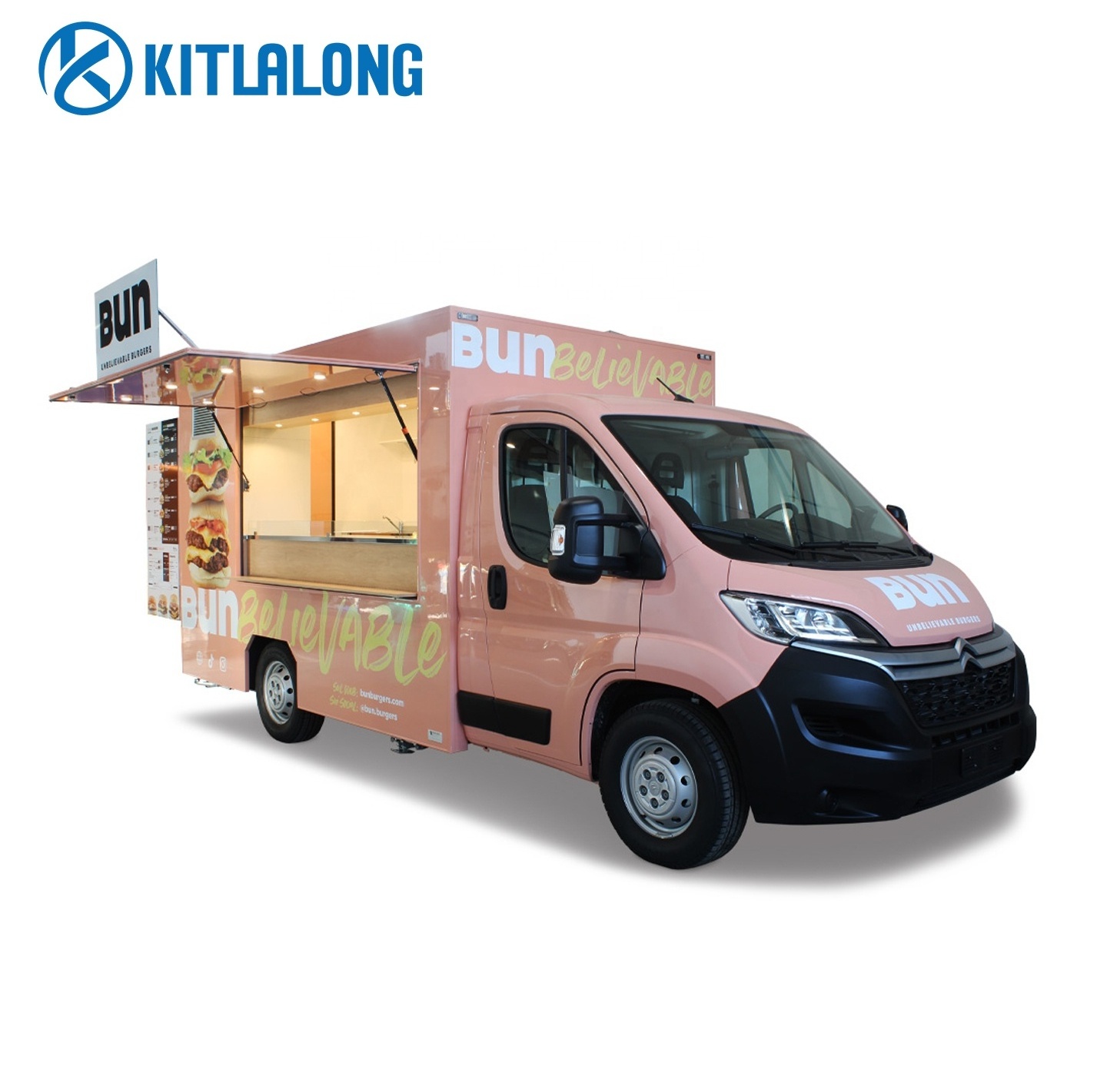 Kitlalong Outdoor Food Concession Van Commerical Use Food Truck Customized Mobile Fast Coffee Trailer Food Truck