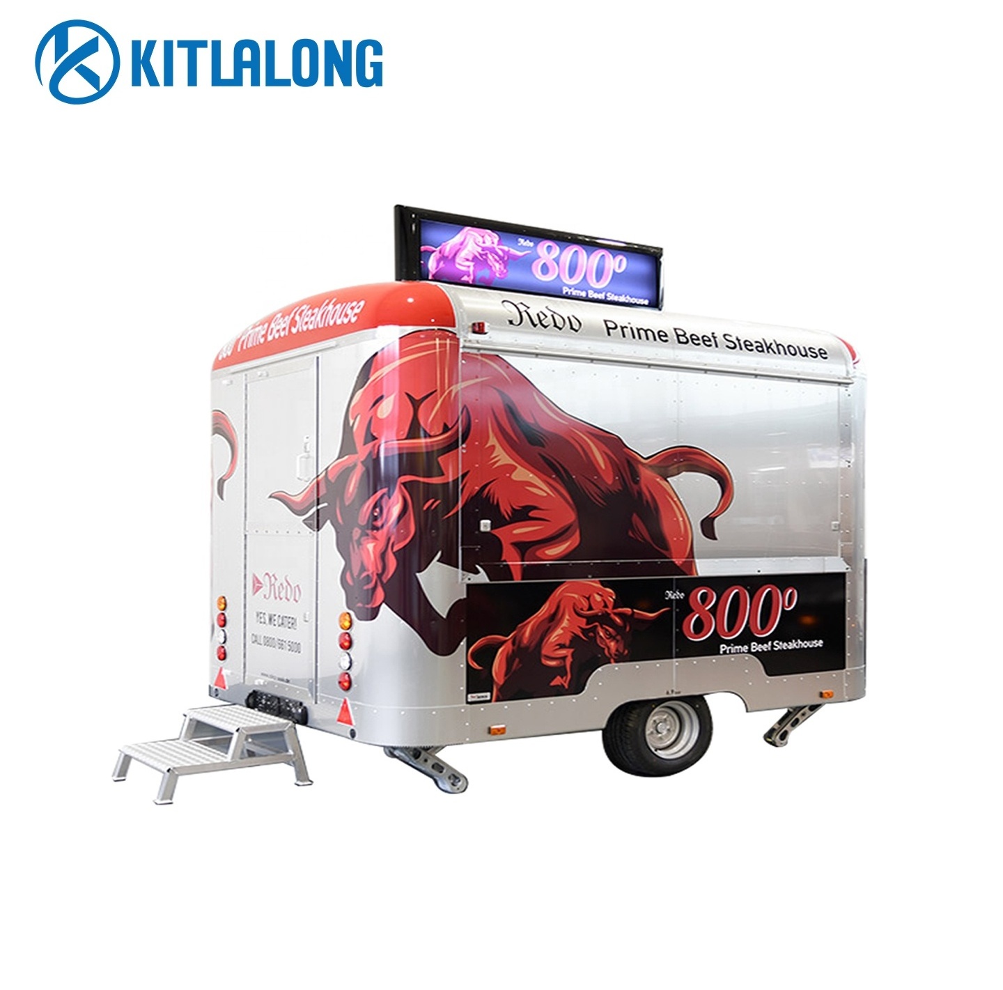 Kitlalong New Street Food Cart Mobile Bar Ice Cream Truck Hot Dog Cart  Taco Truck Coffee Food Truck